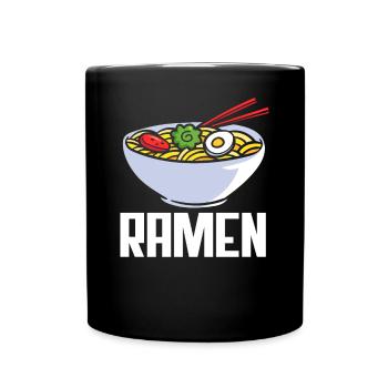 Lustiges Ramen Geschenk - Tasse einfarbig - Schwarz - Vorne