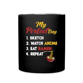 Zeichnen Anime Ramen Lustiges Ramen Geschenk - Tasse einfarbig - Schwarz - Vorne