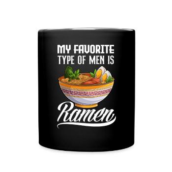 Lustiges Ramen Liebhaber Geschenk - Tasse einfarbig - Schwarz - Vorne