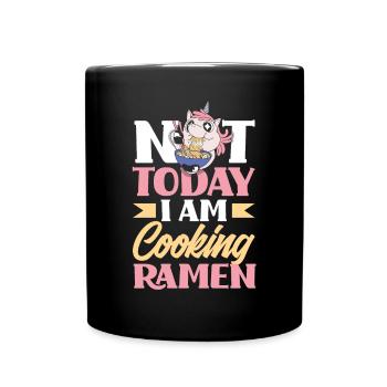 Lustiges Ramen Liebhaber Geschenk - Tasse einfarbig - Schwarz - Vorne