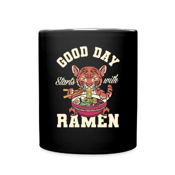 Ein Guter Tag Startet Mit Ramen Geschenk - Tasse einfarbig - Schwarz - Vorne