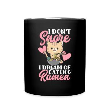 Lustiges Ramen Liebhaber Geschenk - Tasse einfarbig - Schwarz - Vorne