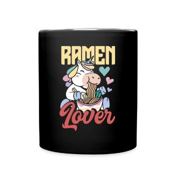 Lustiges Ramen Liebhaber Geschenk - Tasse einfarbig - Schwarz - Vorne