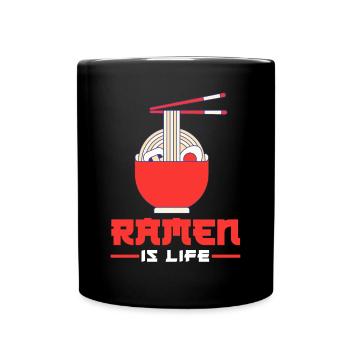 Lustiges Ramen Liebhaber Geschenk - Tasse einfarbig - Schwarz - Vorne
