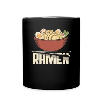 Lustiges Ramen Geschenk - Tasse einfarbig - Schwarz - Vorne