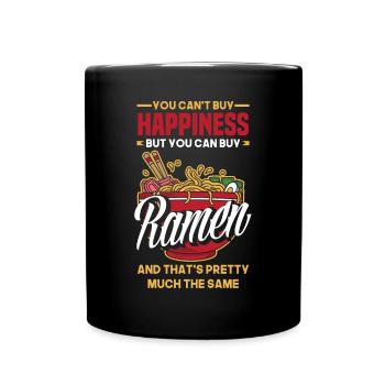 Lustiges Ramen Liebhaber Geschenk - Tasse einfarbig - Schwarz - Vorne