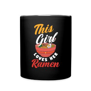 Dieses Mädchen Liebt Ihr Ramen - Tasse einfarbig - Schwarz - Vorne