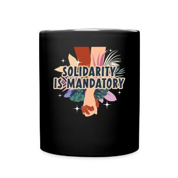 La solidarité est obligatoire Mois de l’histoire des Noirs - Mug uni - noir - Devant