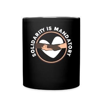 La solidarité est obligatoire Mois de l’histoire des Noirs - Mug uni - noir - Devant