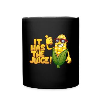 Mais es hat den Saft - Tasse einfarbig - Schwarz - Vorne