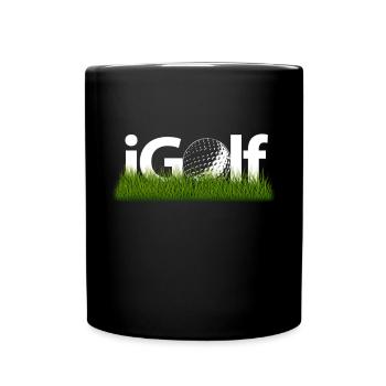 Golfer Golfen Golfspieler Geschenk, Golfer Shirt - Tasse einfarbig - Schwarz - Vorne