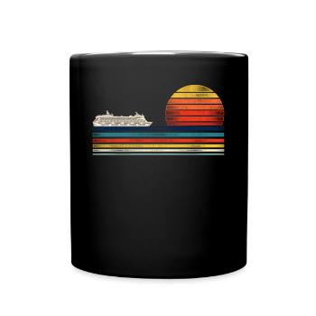 Croisière Vacances Rétro Vintage - Mug uni - noir - Devant