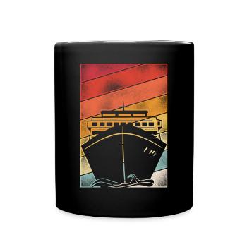 Cruise Ship Vacation Retro Vintage - Tasse einfarbig - Schwarz - Vorne