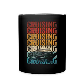 Croisière Vacances Rétro Vintage - Mug uni - noir - Devant