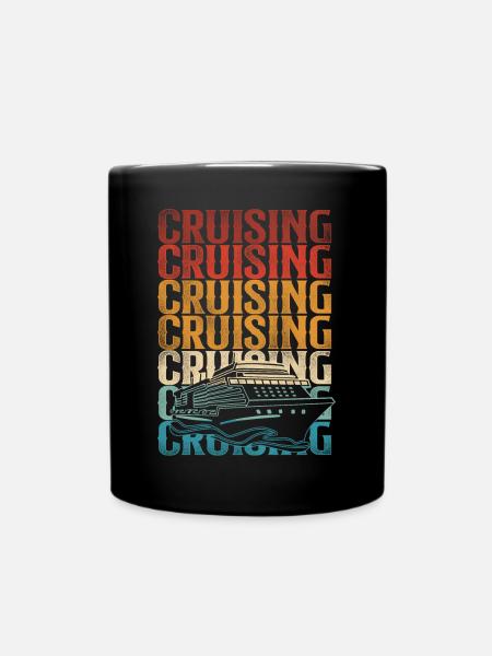 Cruise Ship Vacation Retro Vintage - Tasse einfarbig - Schwarz