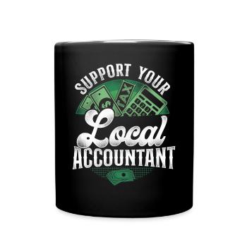 Accountant Bookkeeper Accounting - Full Colour Mug - black - Front