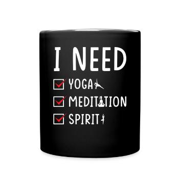 de méditation de yoga - Mug uni - noir - Devant