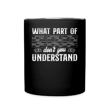 Comptable Teneur de livres Comptabilité - Mug uni - noir - Devant