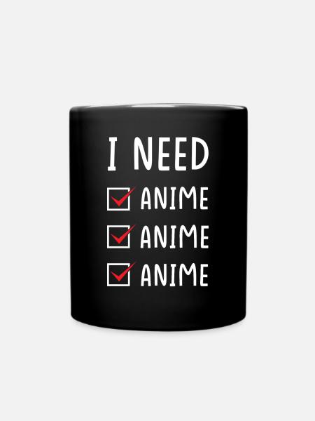 Anime Anime Anime - Full Colour Mug - black