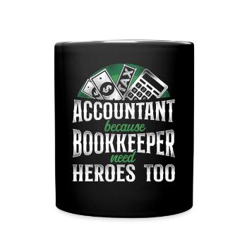 Accountant Bookkeeper Accounting - Full Colour Mug - black - Front