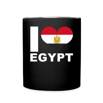 J’aime l’Egypte drapeau du cœur Egypte - Mug uni - noir - Devant