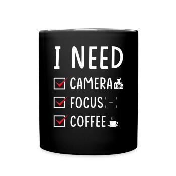 Photographer Camera Focus Coffee - Full Colour Mug - black - Front