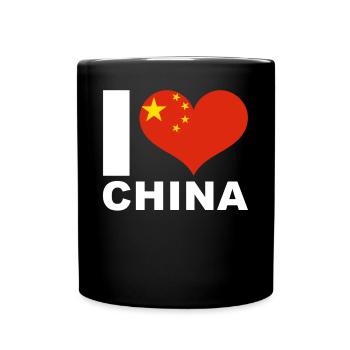 I love China heart flag China - Full Colour Mug - black - Front