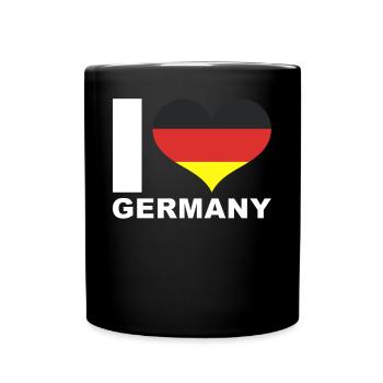 I love Germany heart flag Germany - Full Colour Mug - black - Front