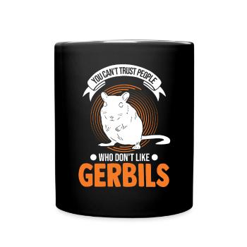 Gerbil Gift Racing Rat Germesau - Full Colour Mug - black - Front
