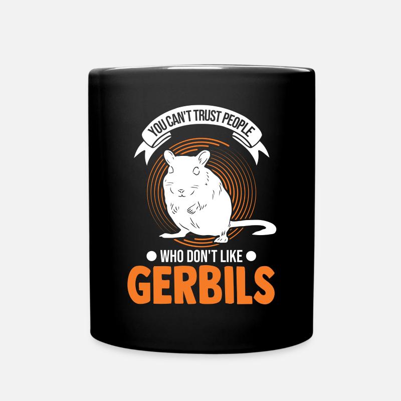Gerbil Geschenk Rennratte Rennmaus - Tasse einfarbig - Schwarz