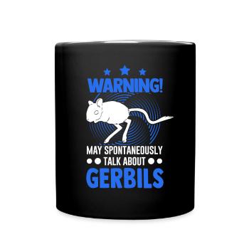 Avertissement Gerbille de course rat gerbille - Mug uni - noir - Devant