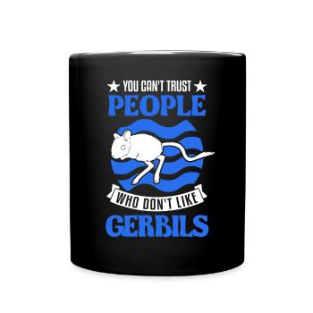 Gerbil Gift Racing Rat Germesau - Full Colour Mug - black - Front