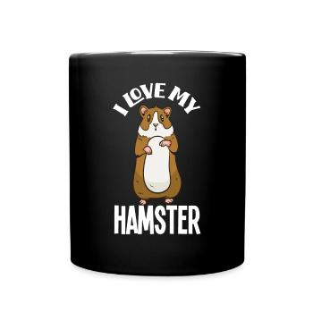 J’adore mon hamster - Mug uni - noir - Devant