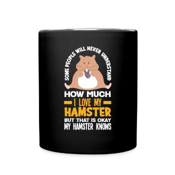 Drôle de cadeau de hamster - Mug uni - noir - Devant
