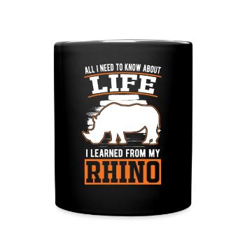 Rhinocéros Cadeau Rhinocéros - Mug uni - noir - Devant