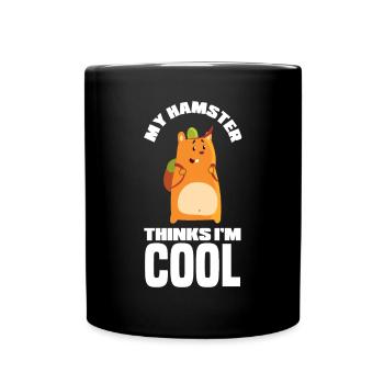 Mon hamster pense que je suis cool - Mug uni - noir - Devant