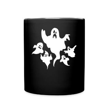 Ghost Halloween Funny Halloween Ghosts - Full Colour Mug - black - Front
