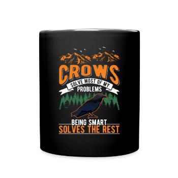 Crow Raven Raven Crow Keeping Crow Breeder - Full Colour Mug - black - Front