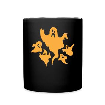 Funny Halloween Ghost Halloween Ghost - Full Colour Mug - black - Front