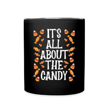 It's all about the sweets - Full Colour Mug - black - Front