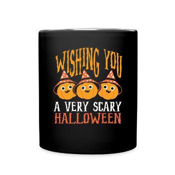 A very creepy Halloween - Full Colour Mug - black - Front