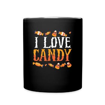 I love Halloween candy - Full Colour Mug - black - Front