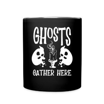 This is where ghosts gather - Full Colour Mug - black - Front