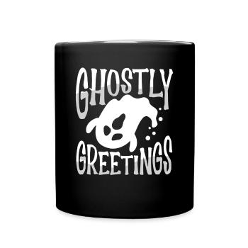 Salutations fantomatiques - Mug uni - noir - Devant