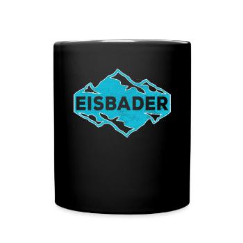 Eisbader Eisbaden Winterbad Eis schwimmer Kältebad - Tasse einfarbig - Schwarz - Vorne