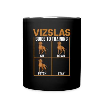 Vizslas Leitfaden zur Ausbildung Ungarischer Vizsl - Tasse einfarbig - Schwarz - Vorne