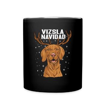 Vizsla Navidad Noël Hongrois Vizsla - Mug uni - noir - Devant