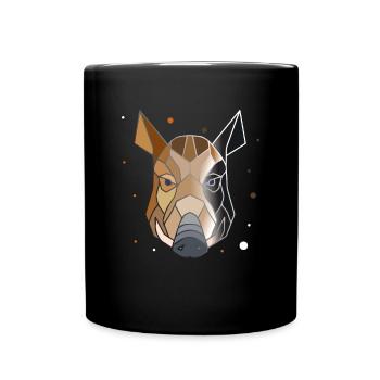 Polygone de sanglier - Mug uni - noir - Devant