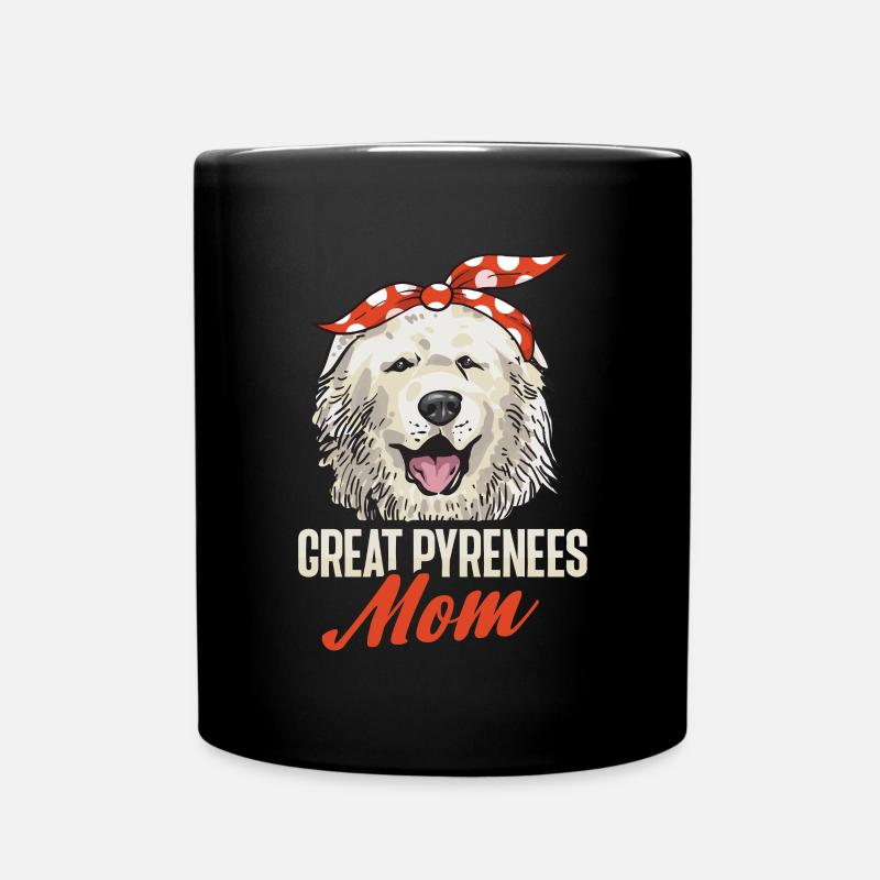 Grandes Pyrénées Mama Dog Pyrénées - Mug uni - noir
