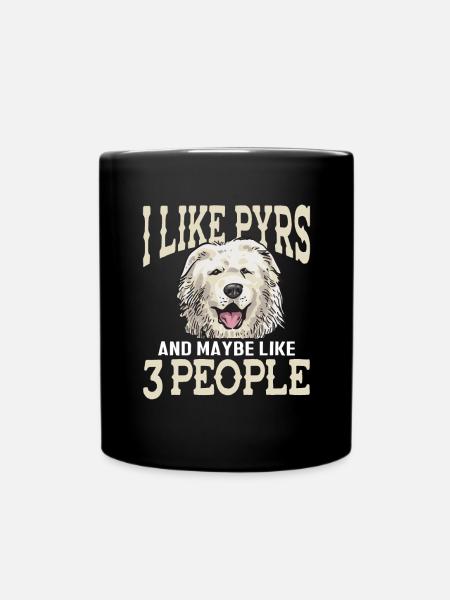 Grand Chien des Pyrénées J’aime Les Pyrénées, les Grands Pyrénées - Mug uni - noir